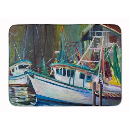 Carolines Treasures Joe Patti Shrimp Boat Machine Washable Memory Foam Mat JMK1058RUG